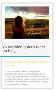 mantener un blog Elena Arnaiz