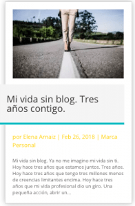 Mantener un blog Elena Arnaiz