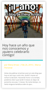 Mantener un blog Elena Arnaiz