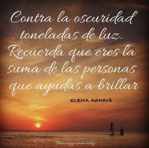 Eres la suma de las personas que ayudas a brillar