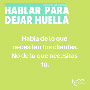 Hablar para dejar huella Elena Arnaiz