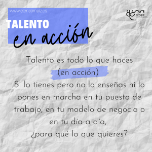 como descubrir mi talento en acción