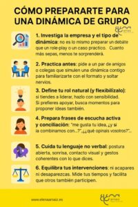 infografia pasos para prepararte para una dinámica grupal