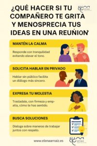 infografia con consejos para manejar conflictos laborales