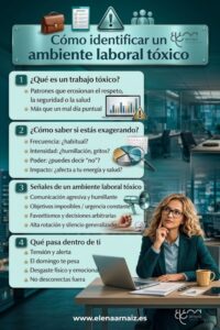 infografia como saber si estoy en un trabajo tóxico