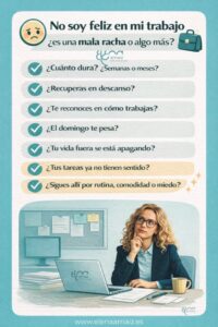 infografia para detectar que No soy feliz en mi trabajo