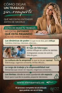 infografia Cómo dejar un trabajo sin romperte