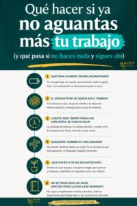 infografia sobre qué hacer si ya no aguantas más tu trabajo