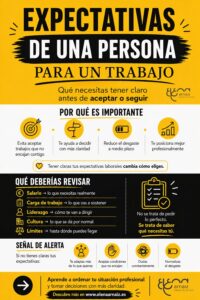 infografia Expectativas de una persona para un trabajo