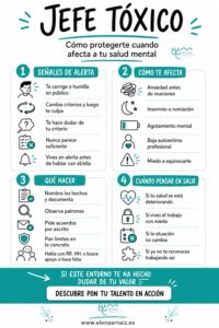 infografia sobre Cómo lidiar con un jefe tóxico sin perder tu salud mental