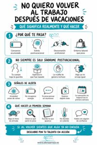 infografia No quiero volver al trabajo después de vacaciones